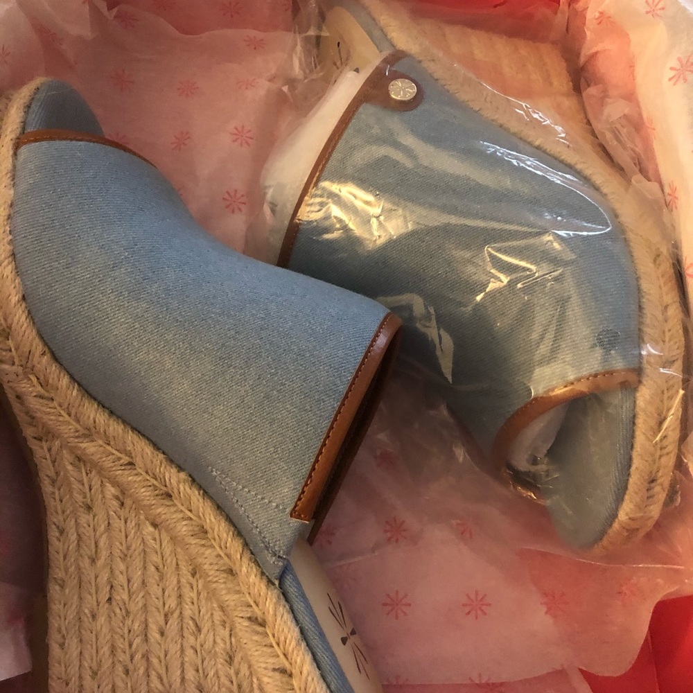 Denim wedge espadrille